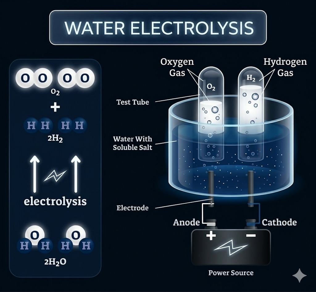 Su Elektrolizi Diyagramı